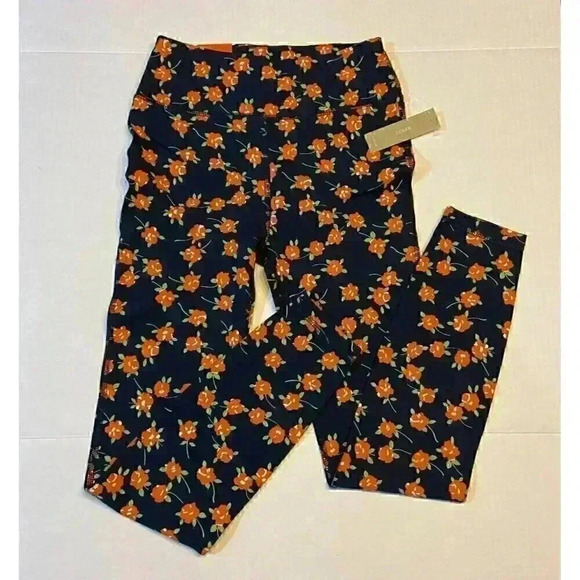 J. Crew Weekend High Rise 7/8 Legging XS Poppy Fields Casual Comfy Floral - Picture 1 of 10